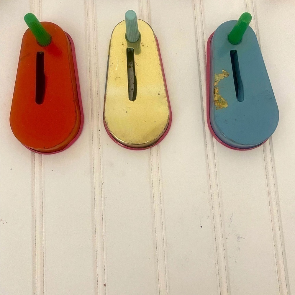 Antique U.S Metal Toy MFG Co Made In USA Tin Lithographed Noise Maker Set of (7) - Picture 7 of 7
